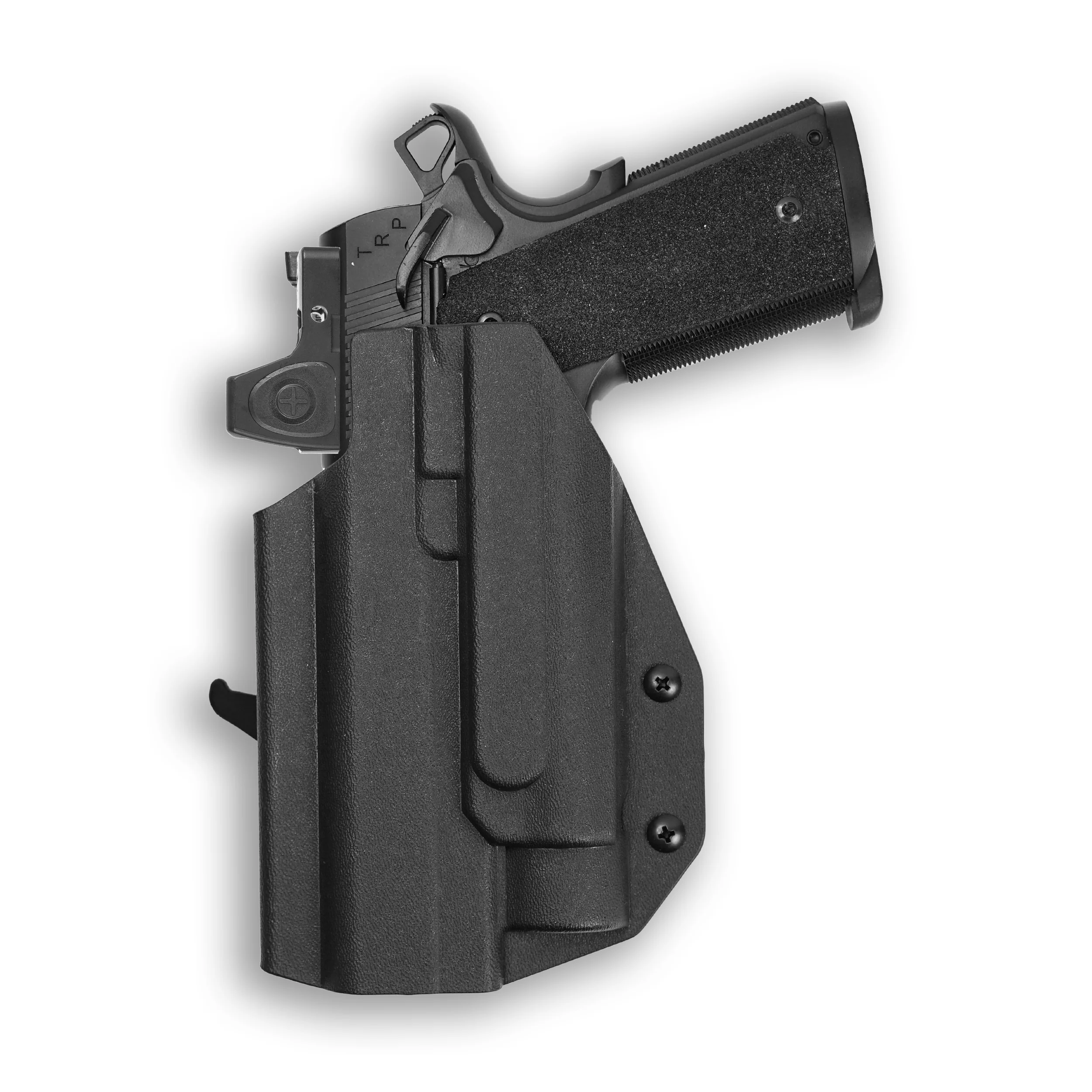 1911 5" Government 45ACP with Streamlight TLR-1/1S/HL Light Red Dot Optic Cut OWB Holster - Image 3