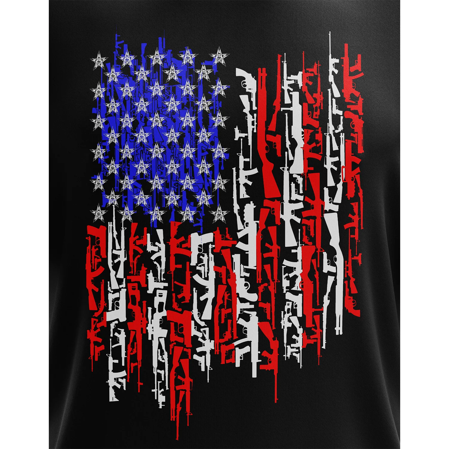 American Flag In Guns 2.0 Short Sleeve Shirt - Image 3