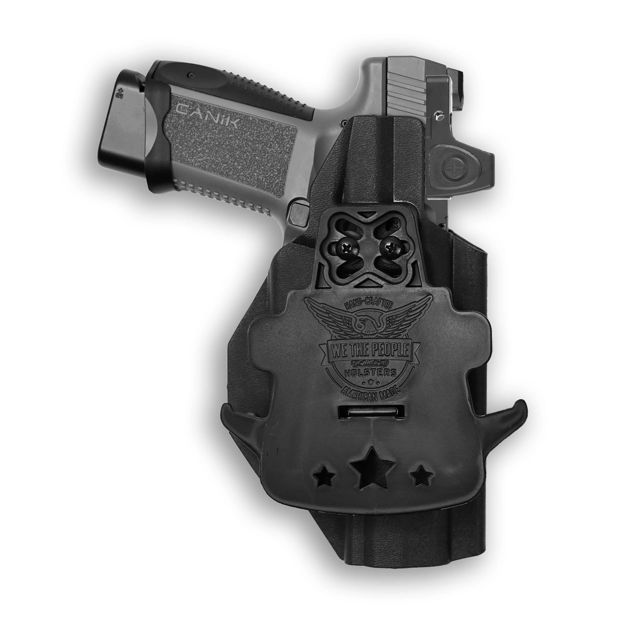 Canik TP9 Elite Combat with Olight Baldr RL Mini Light Red Dot Optic Cut OWB Holster - Image 4