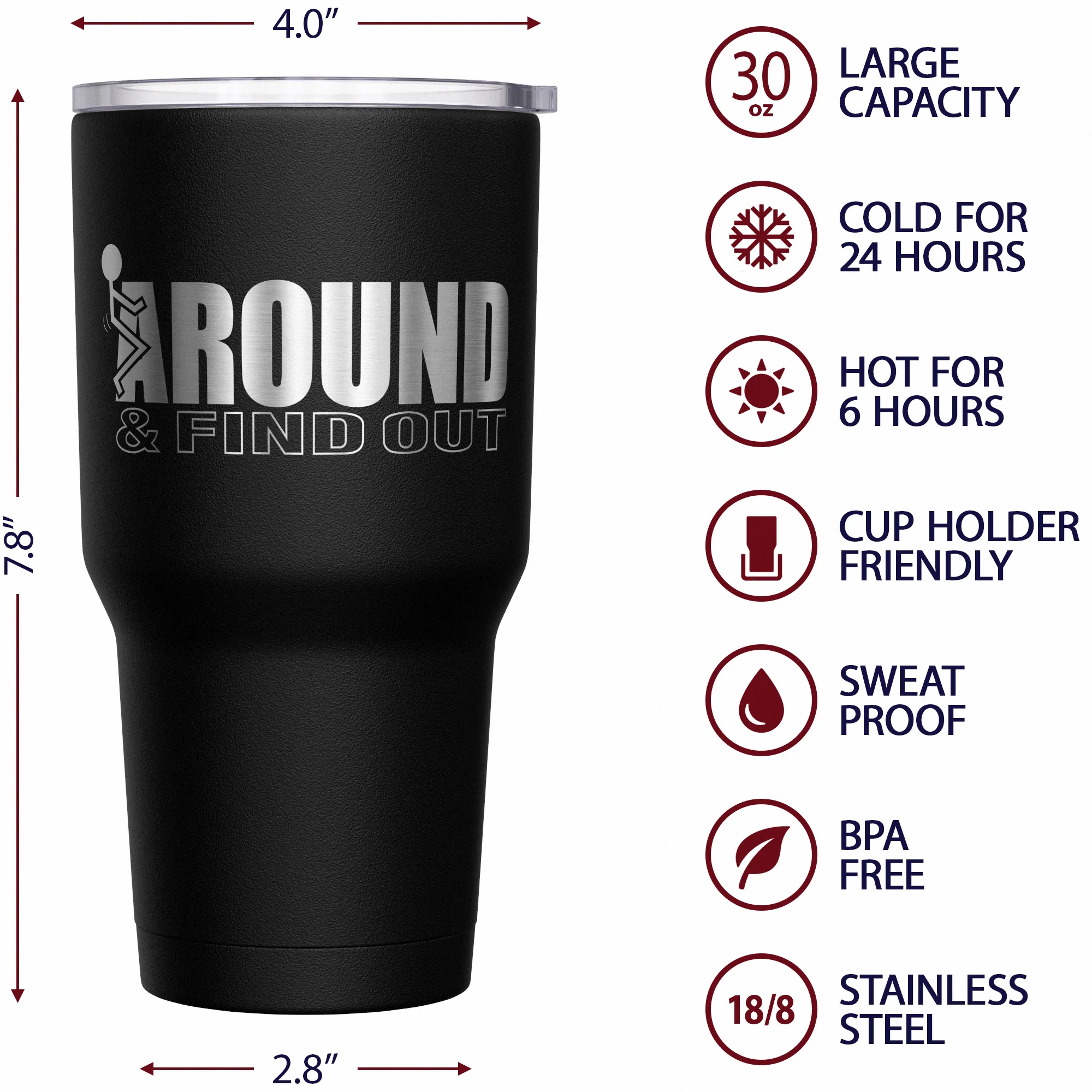 F Around & Find Out Stainless Steel Tumbler - Image 6