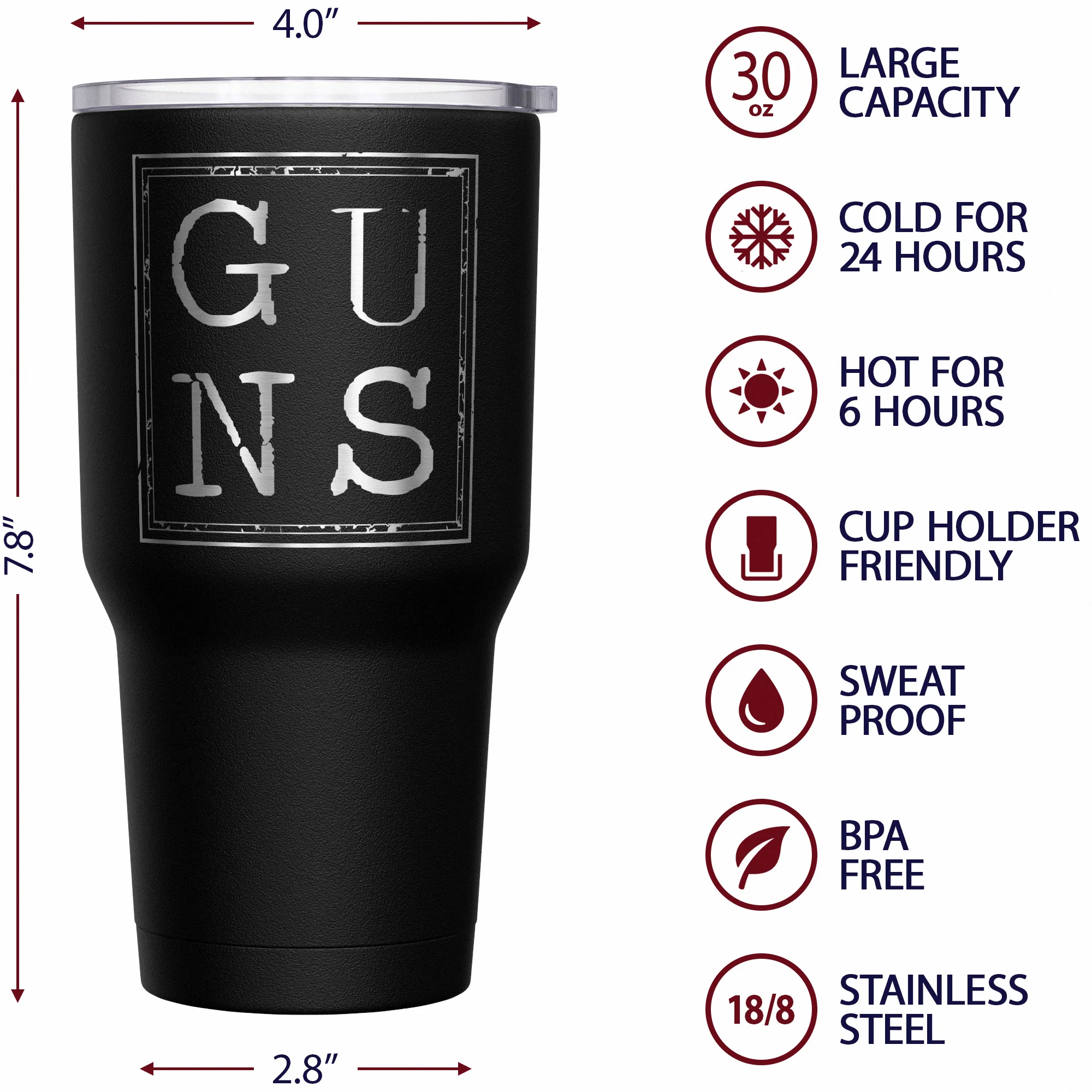 G-U-N-S Stainless Steel Tumbler - Image 6