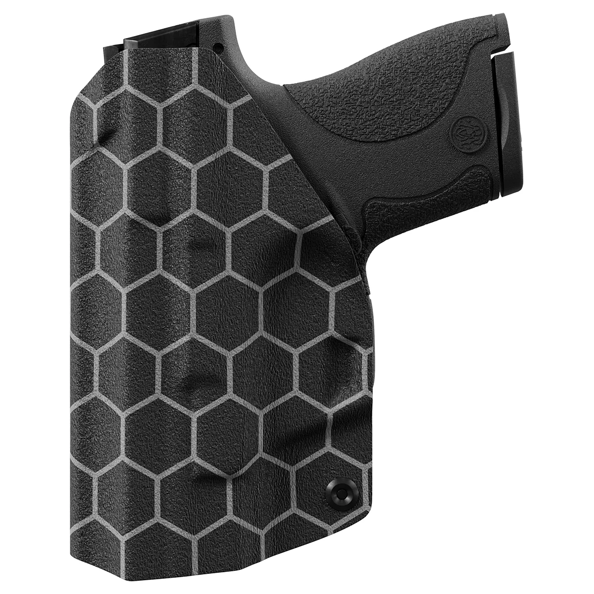 Gray Honeycomb Custom Printed Holster - IWB Kydex Holster - Image 3