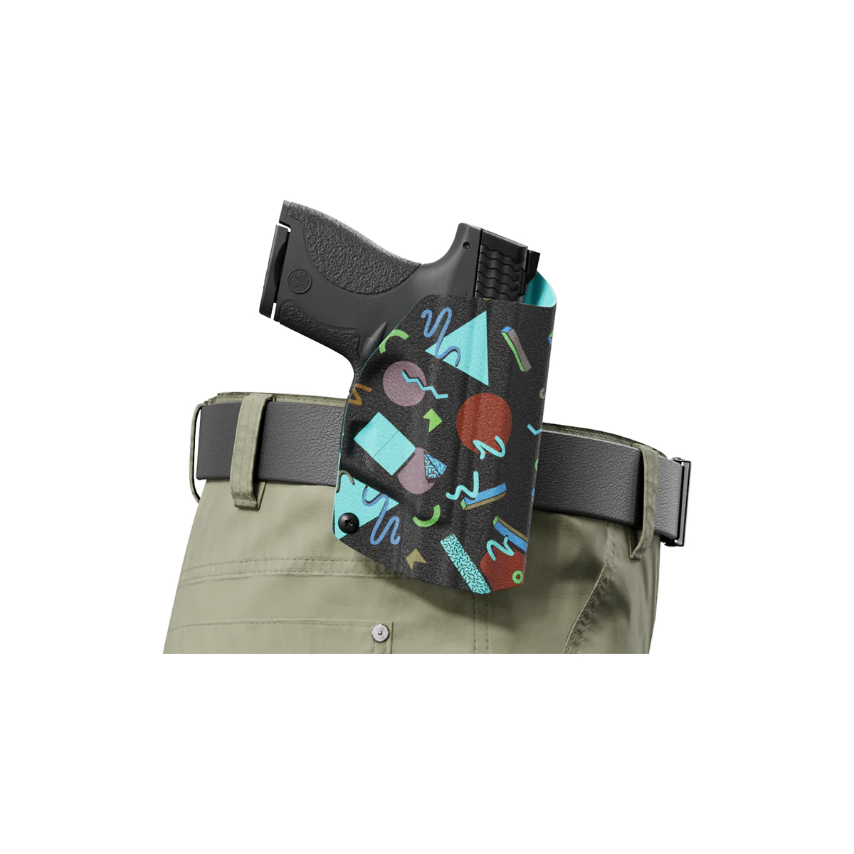 I Love the 90's Custom Printed Holster - OWB Kydex Holster - Image 6