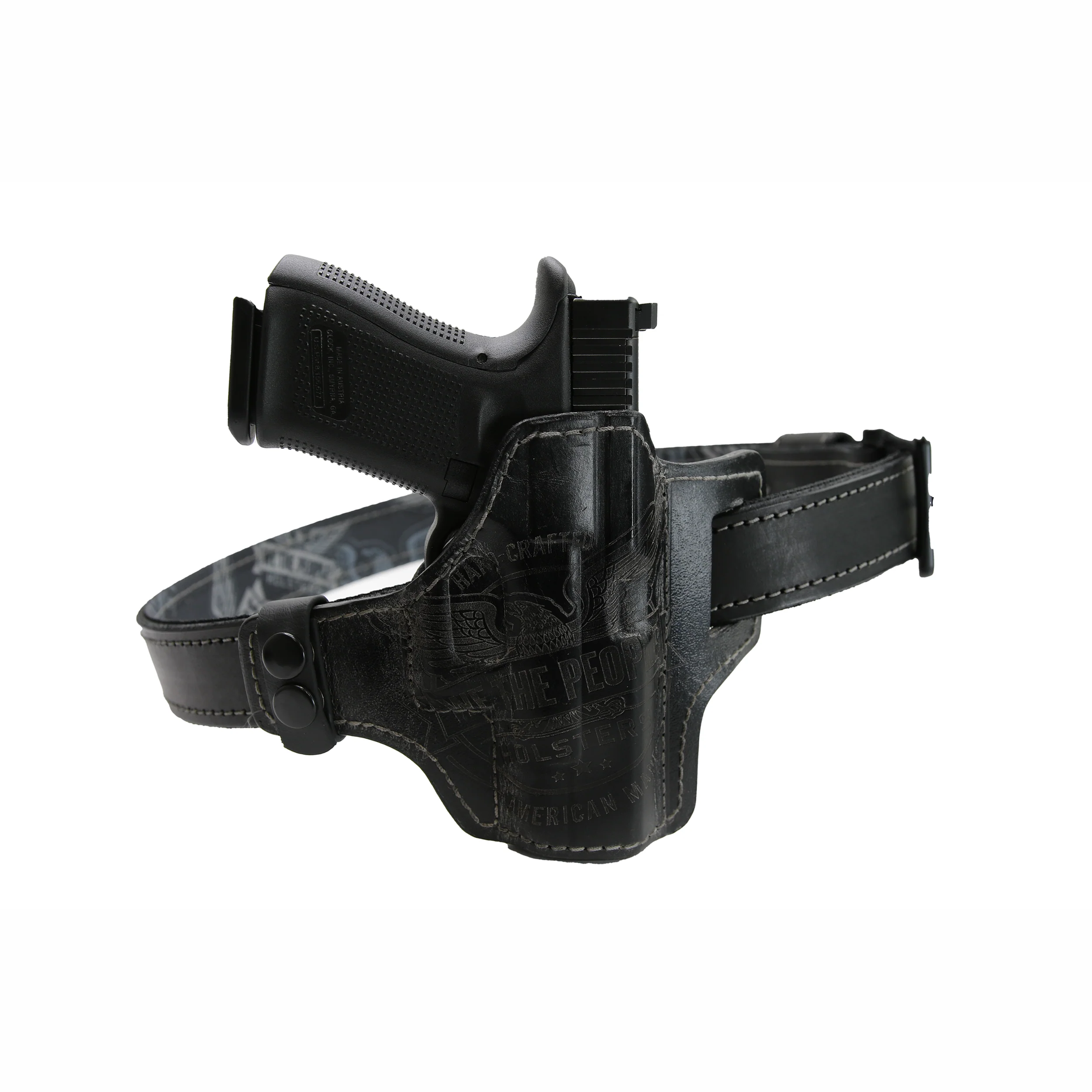 Independence Leather Gun Belt Reinforced with Scuba Nylon - Image 7