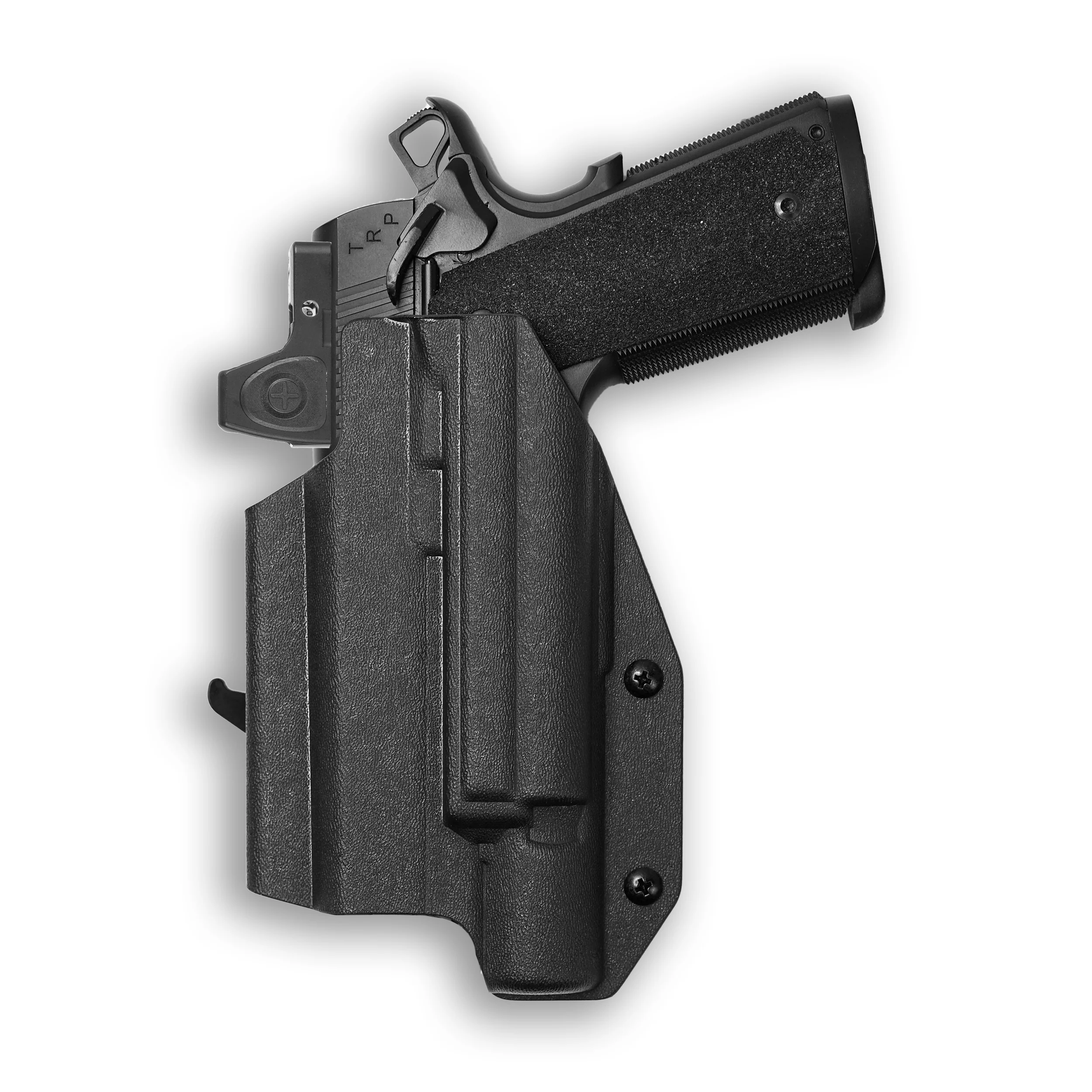 Colt 1911 4" 45ACP with Surefire X300U-A Light Red Dot Optic Cut OWB Holster - Image 3