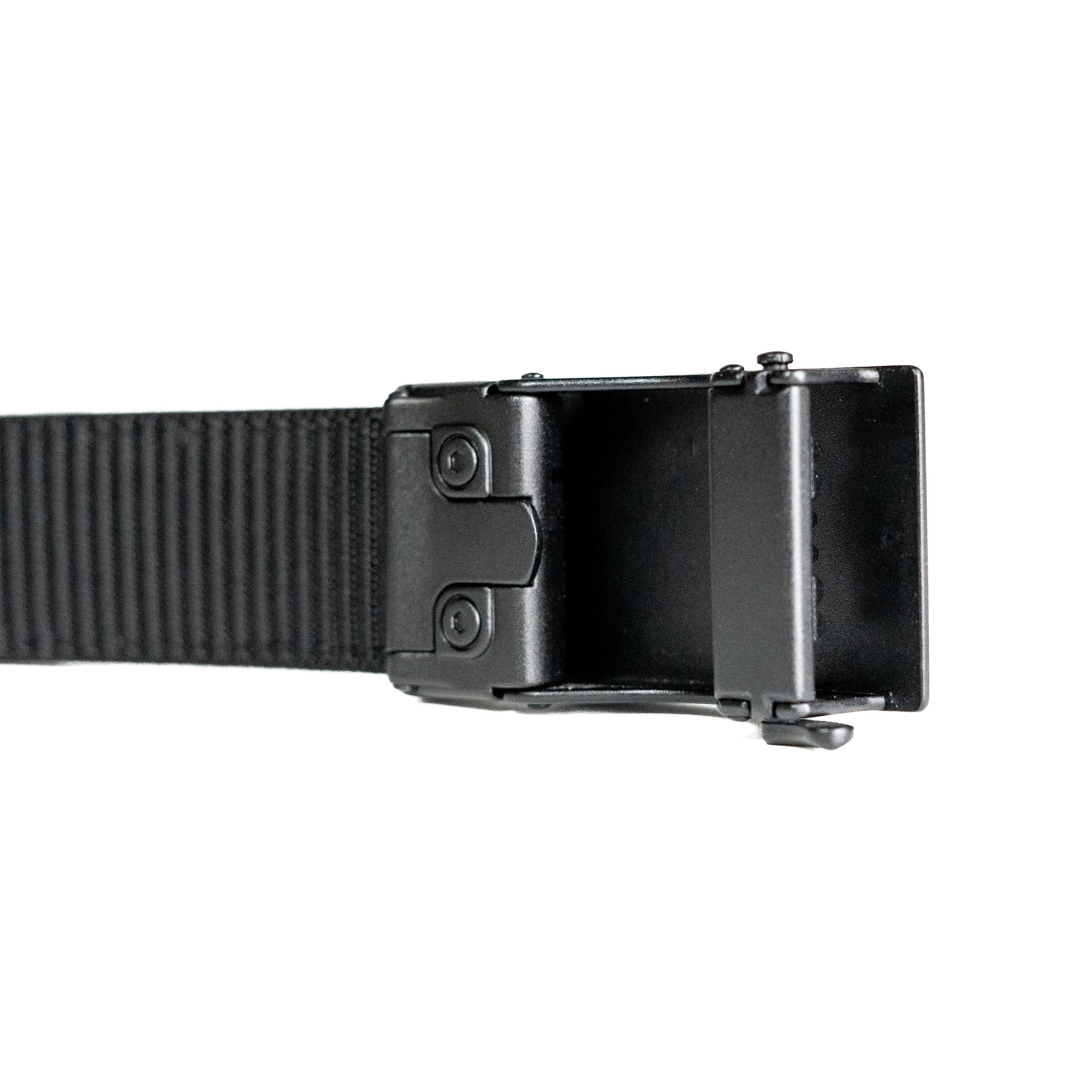Matte Black Reinforced Tactical Gun Belt with Ratcheting Buckle - Image 5