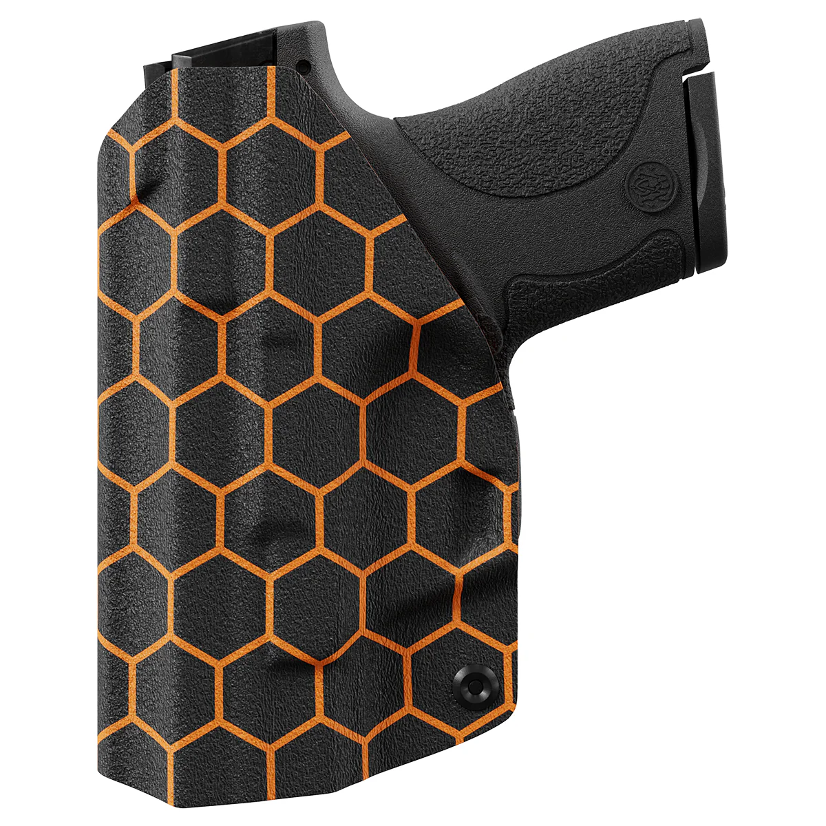 Orange Honeycomb Custom Printed Holster - IWB Kydex Holster - Image 3