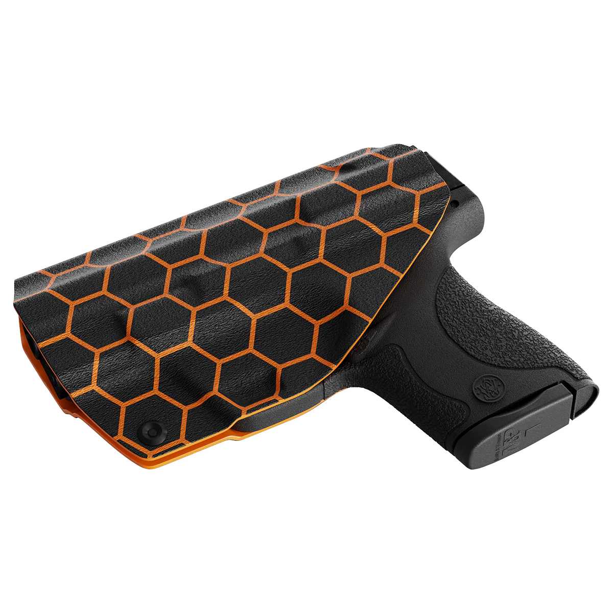 Orange Honeycomb Custom Printed Holster - IWB Kydex Holster - Image 4