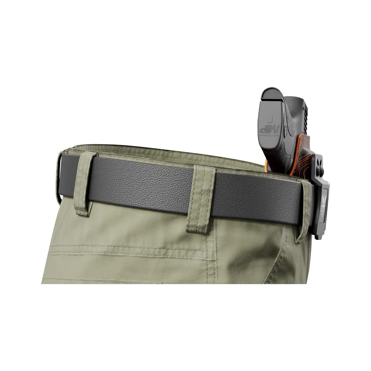 Orange Topographic Map Custom Printed Holster - IWB Kydex Holster - Image 6