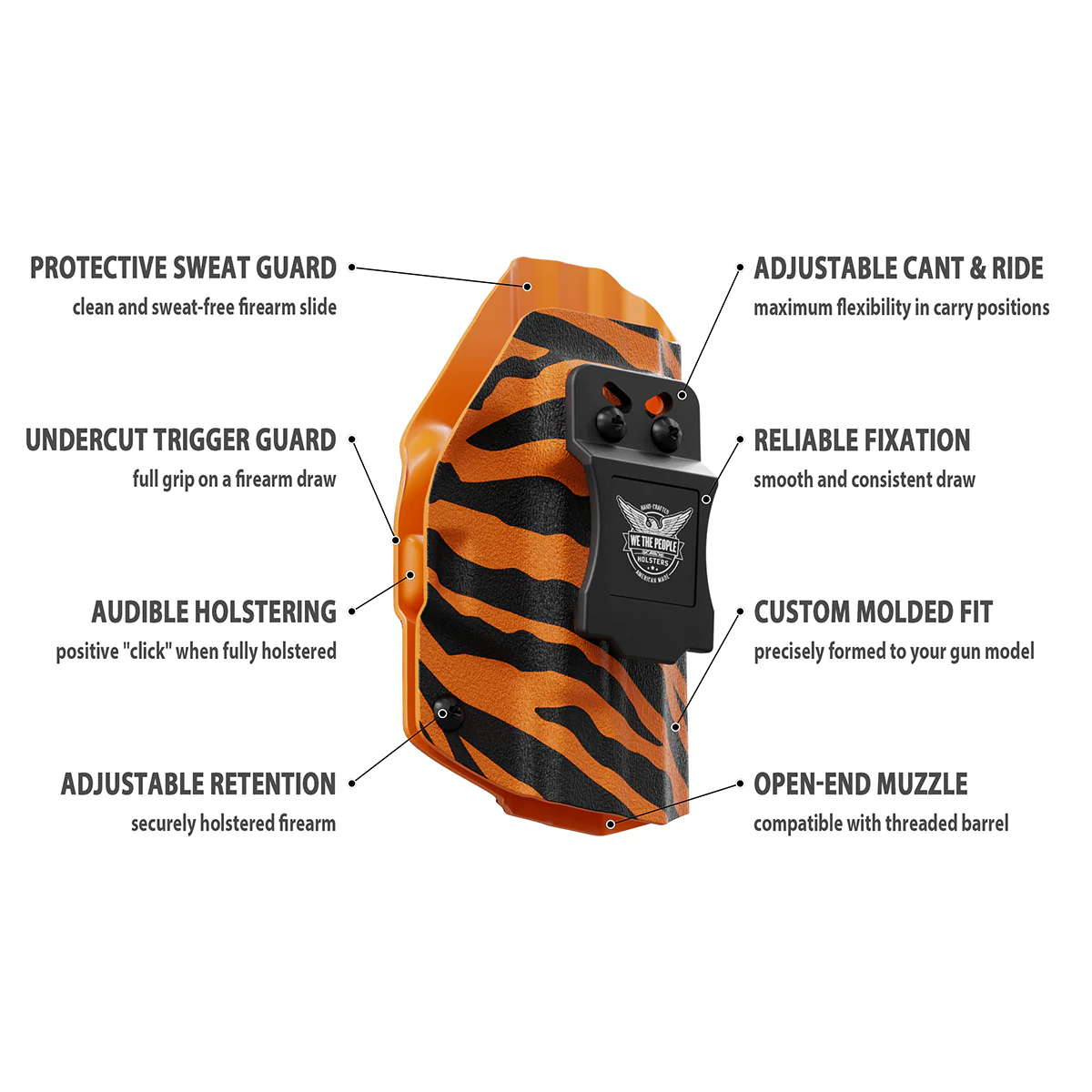 Tiger Print Custom Printed Holster - IWB Kydex Holster - Image 7
